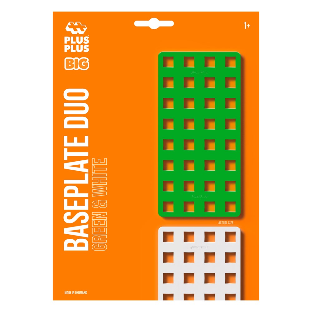 Plus-Plus - BIG Baseplate - White &amp; Green