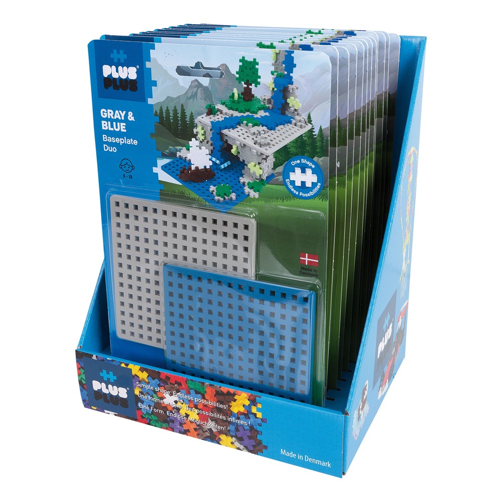 Plus-Plus - Baseplates - Blue &amp; Grey