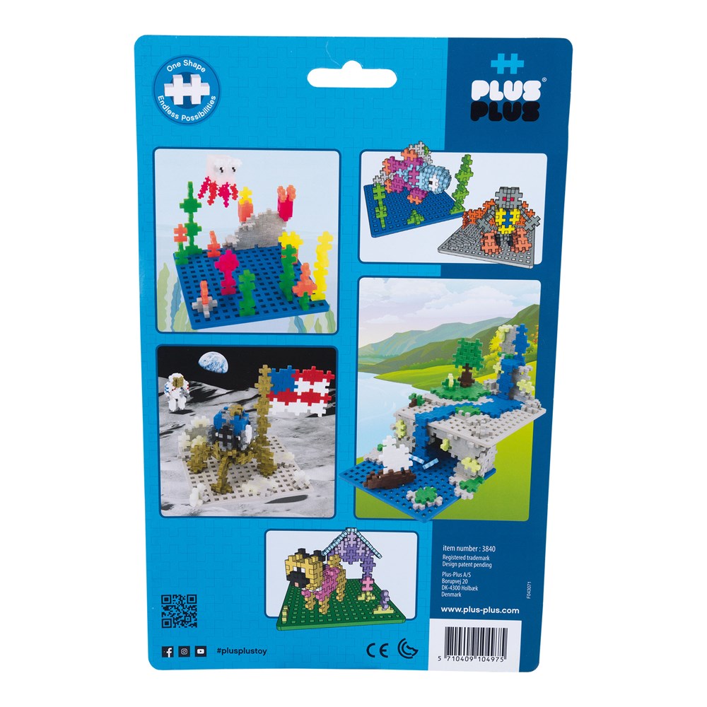 Plus-Plus - Baseplates - Blue &amp; Grey