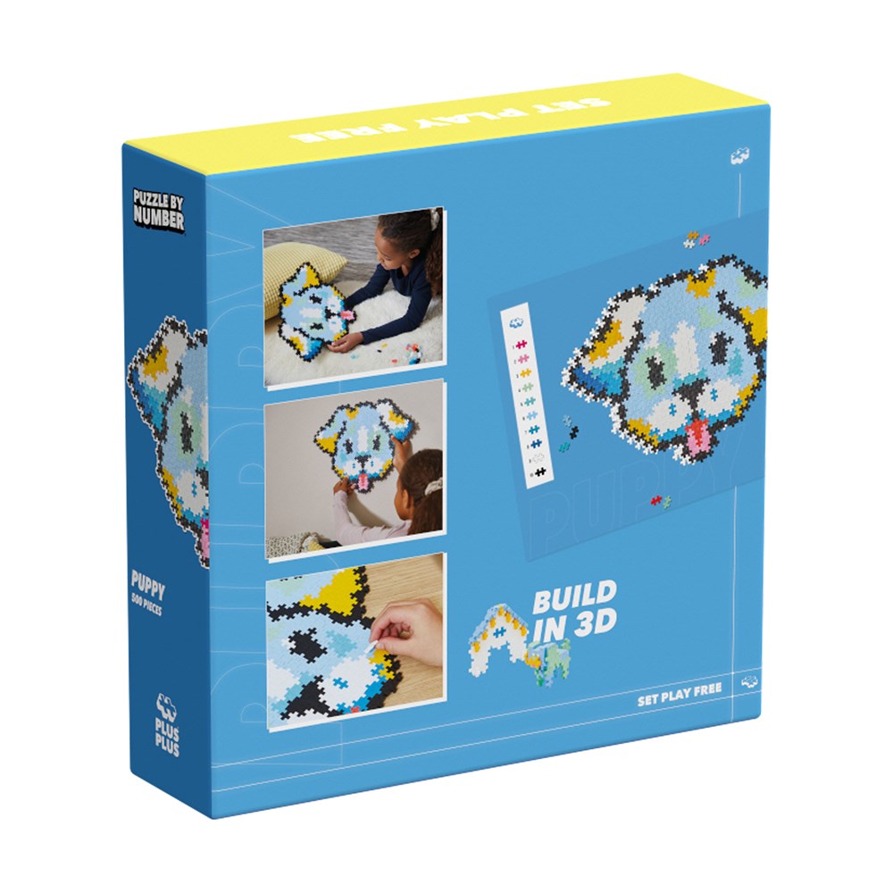 Plus-Plus - Puzzle by Number - Puppy 500 pcs